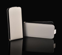 Кожен калъф FLIP FLEXI за Sony Xperia E4 бял